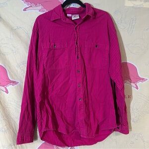 Vintage Prentiss Pink Striped Outdoor Shirt